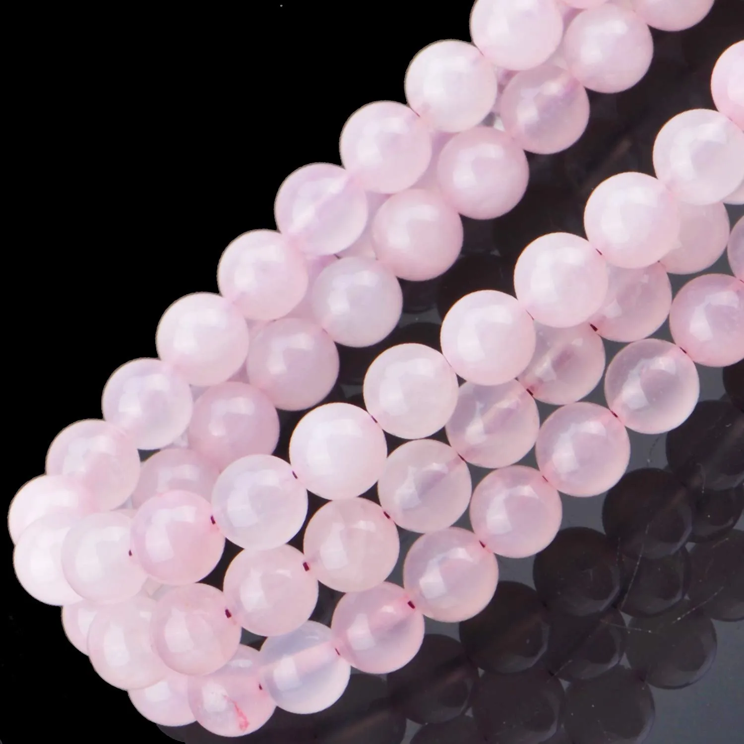 100Pcs Natural Crystal Beads Stone Gemstone Round Loose Energy Healing Beads with Free Crystal Stretch Cord for Jewelry Making (Rose Quartz, 6MM) Rose Quartz
