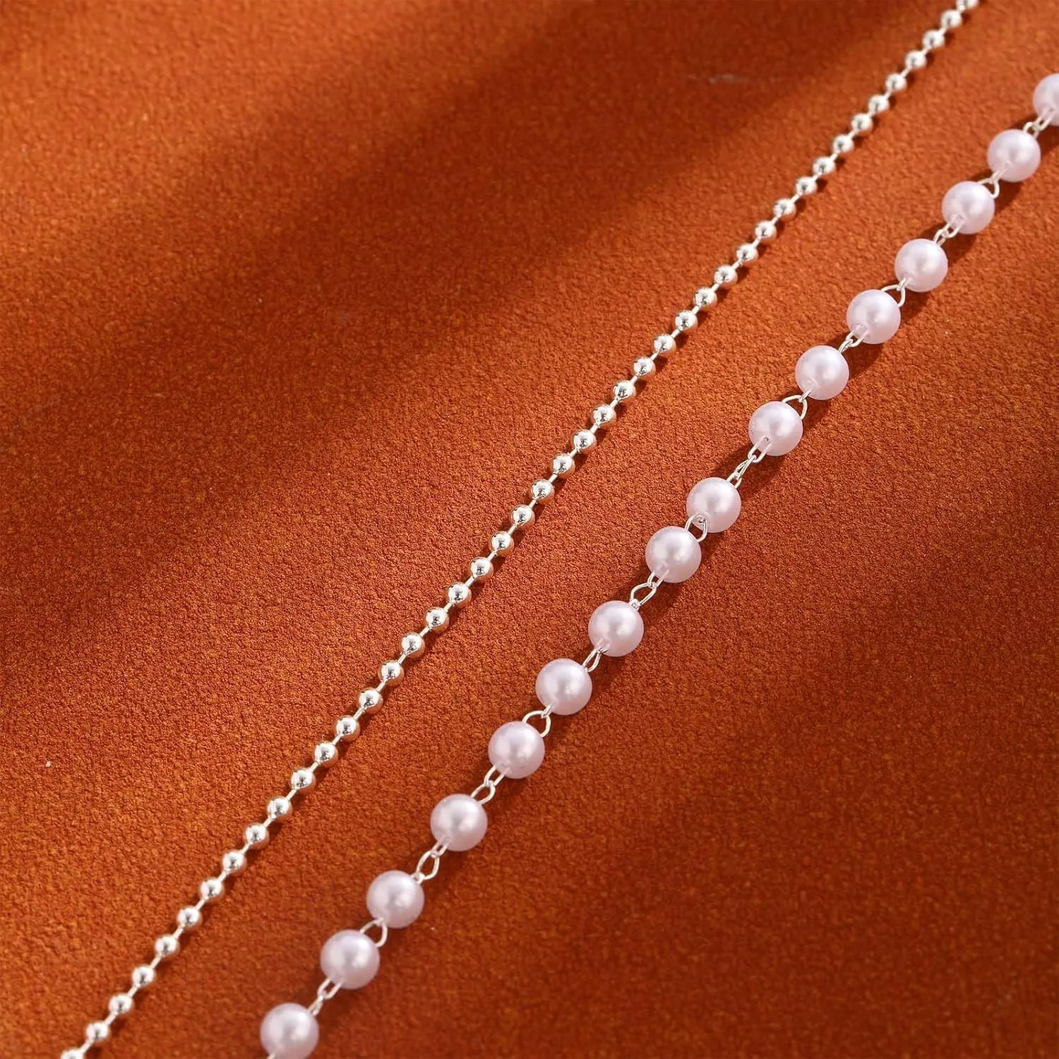 ASCOMY Anklets for Women 14K Gold/Silver Ankle Bracelets Dainty Cute Star Cubic Zirconia Devil's Eye Infinity Charm Pearl Satellite Sparkling Chain Summer Beach Foot Bracelet Jewelry Gifts for Her