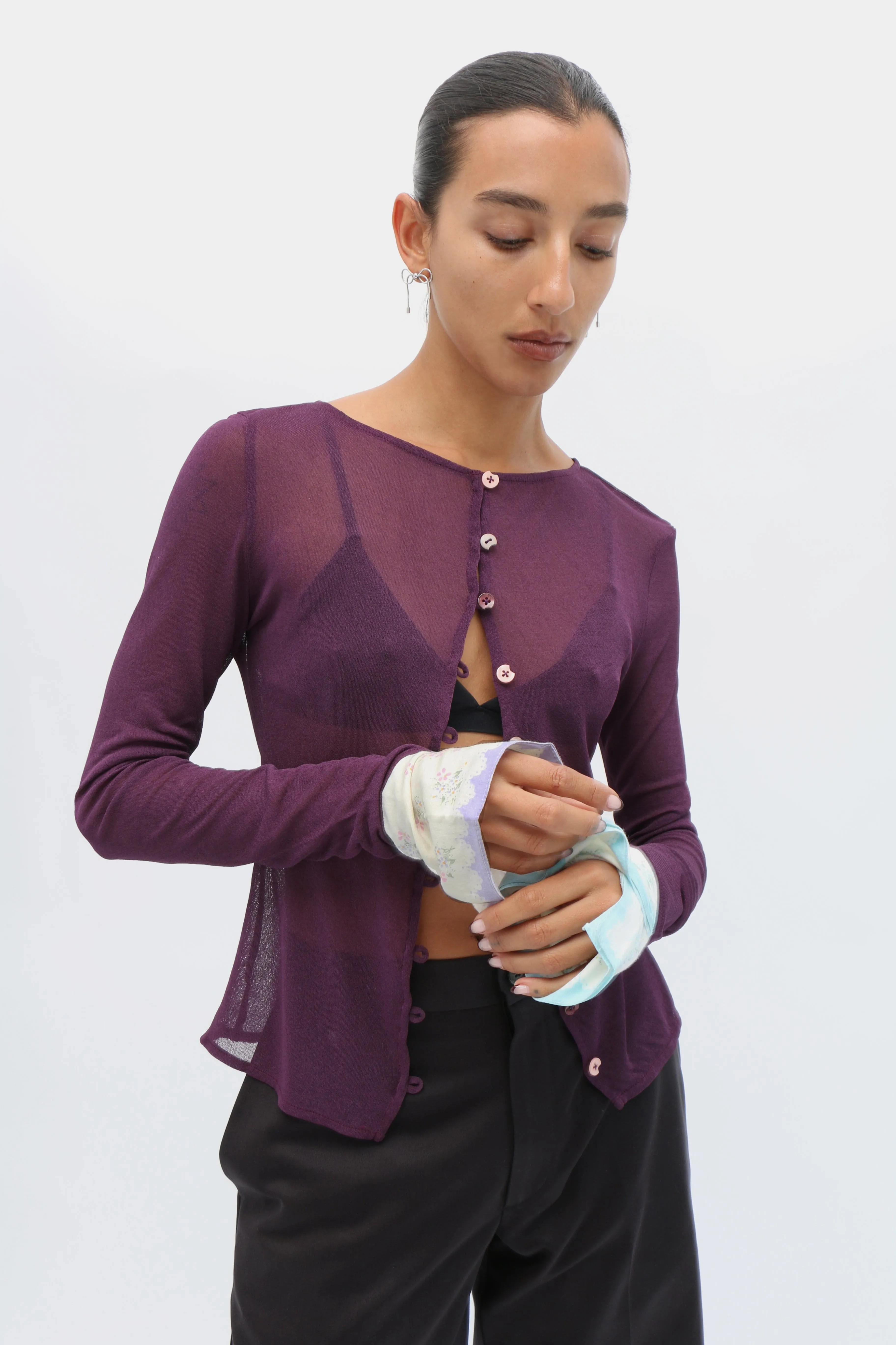 Eggplant Handkerchiefs Top