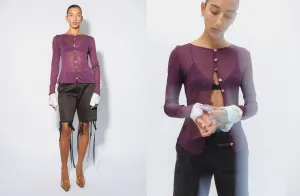Eggplant Handkerchiefs Top