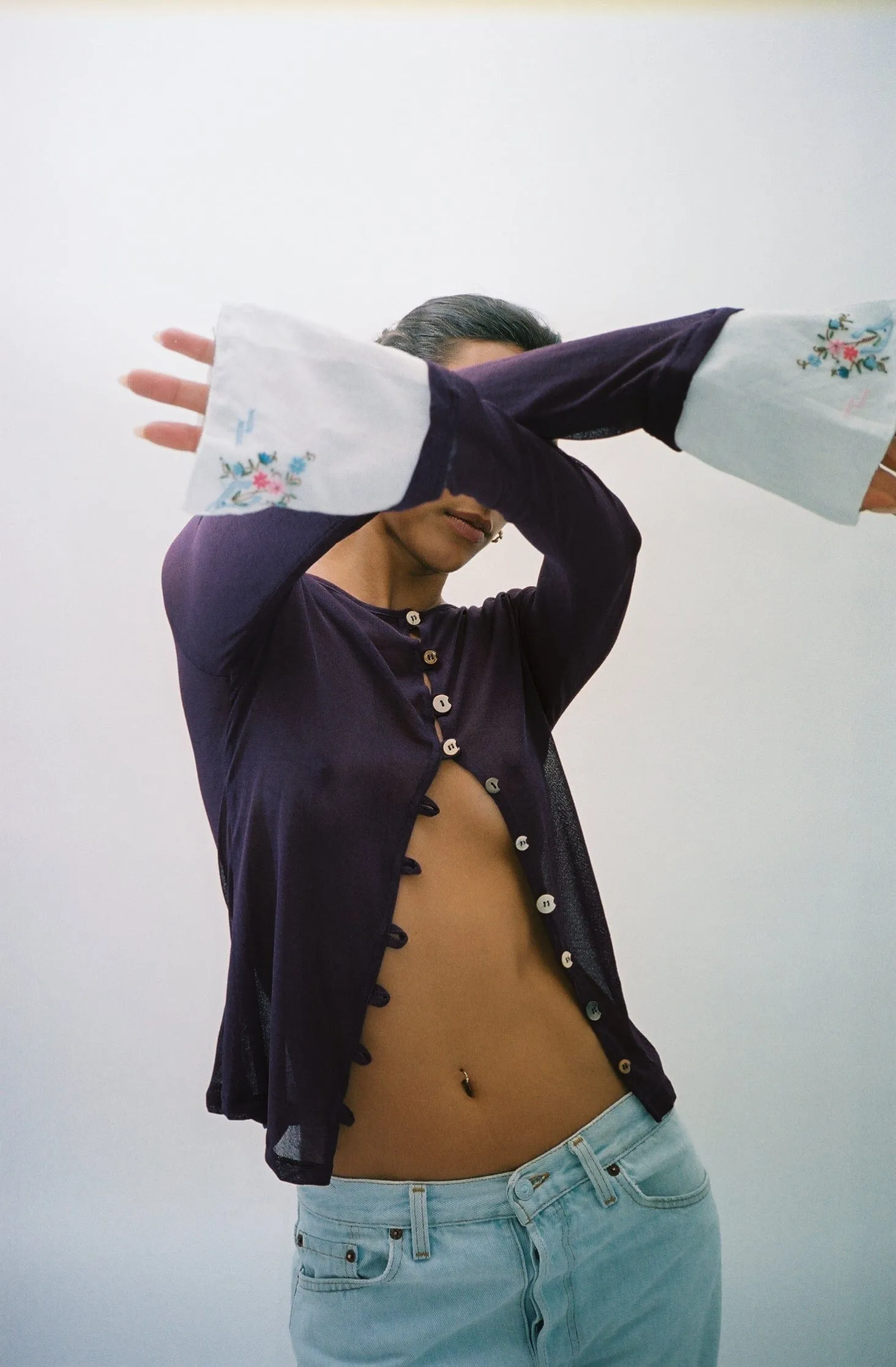 Eggplant Handkerchiefs Top