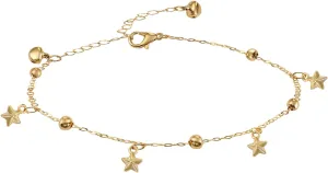 Gold Anklets for Women Adjustable Charm Stackable Ankle Bracelet with Star Pendant Beach Summer Jewelry for Vacation