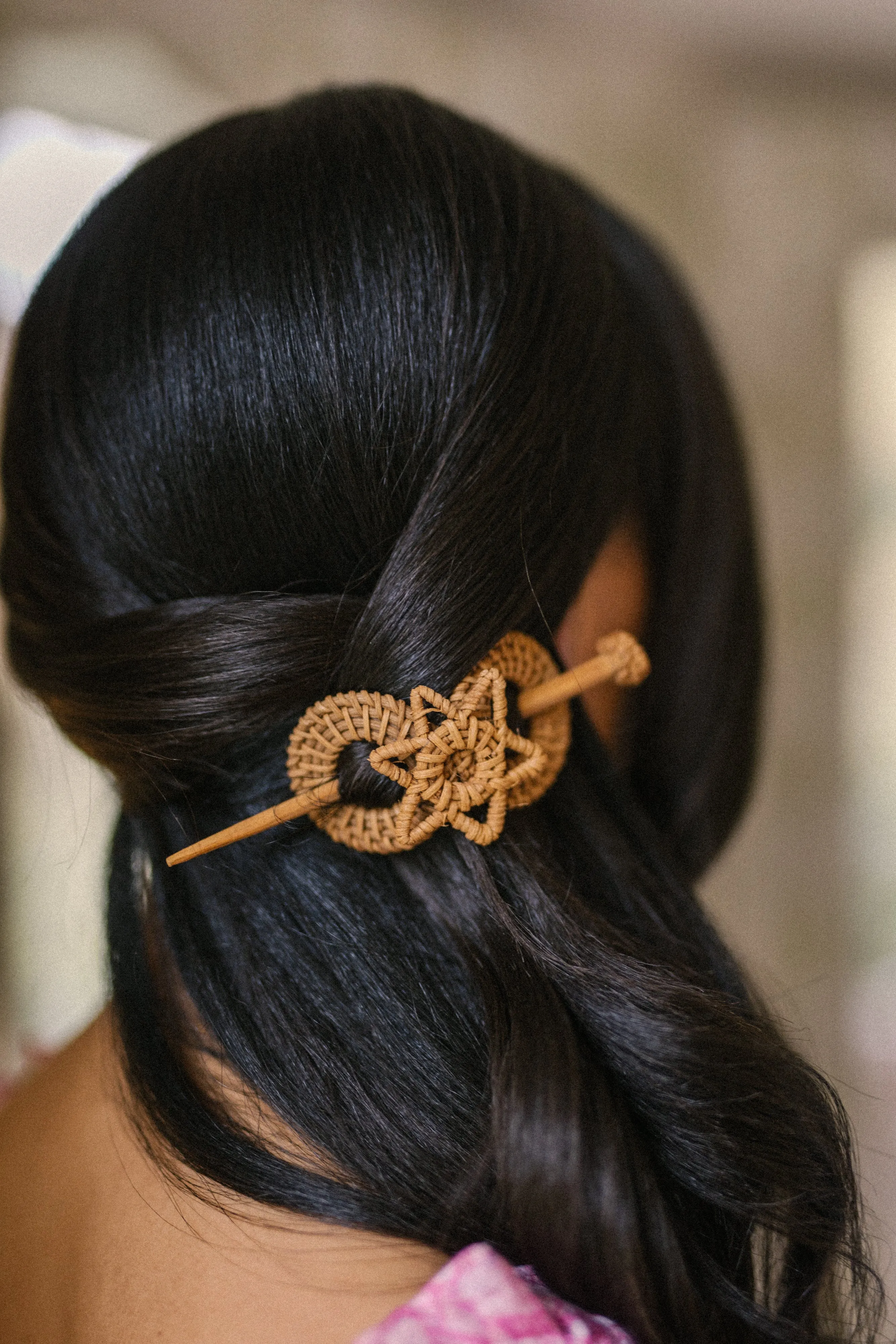 Rattan Star Hair Pin (HRC 057)