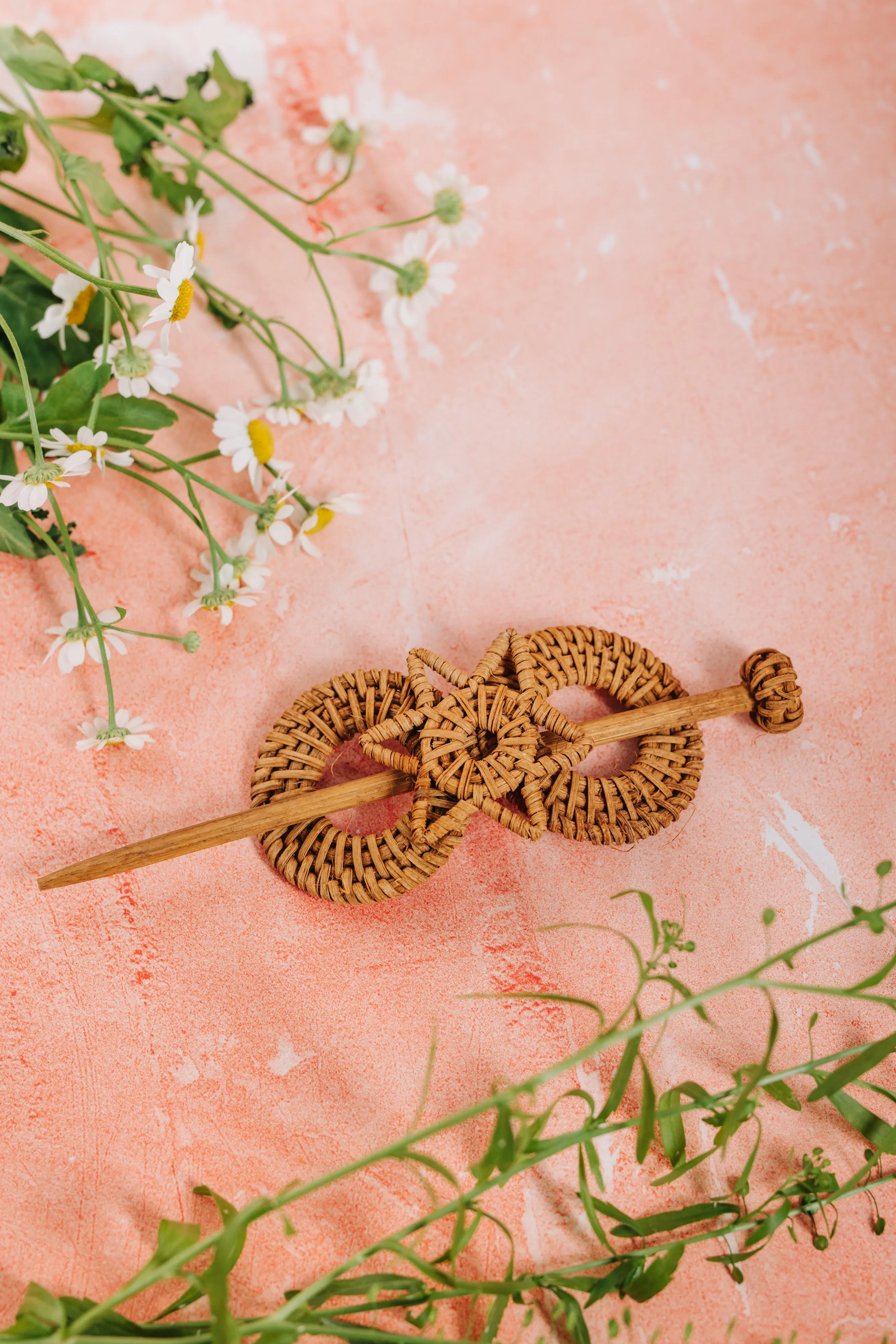 Rattan Star Hair Pin (HRC 057)