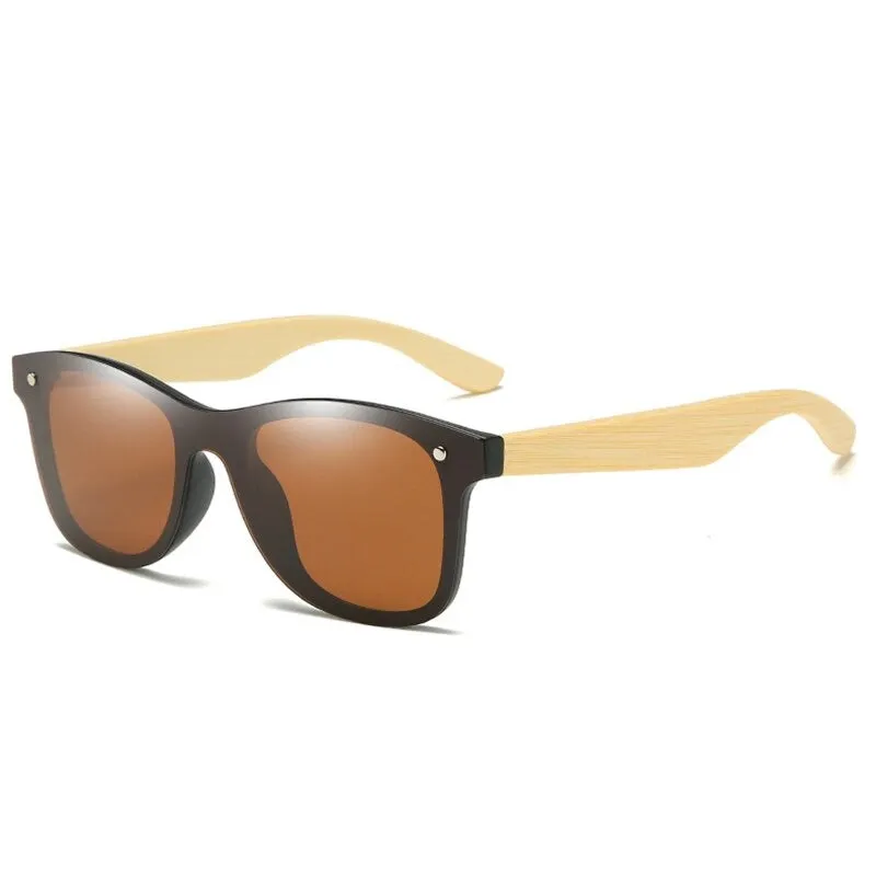 West Louis Ultralight Bamboo Wood Frame Polarized Men Sunglasses